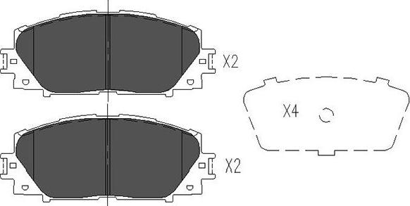 Kavo Parts KBP-9097 - Kit de plaquettes de frein, frein à disque cwaw.fr