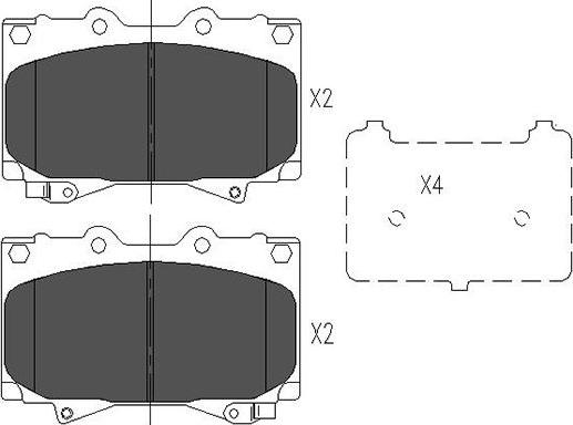 Kavo Parts KBP-9049 - Kit de plaquettes de frein, frein à disque cwaw.fr