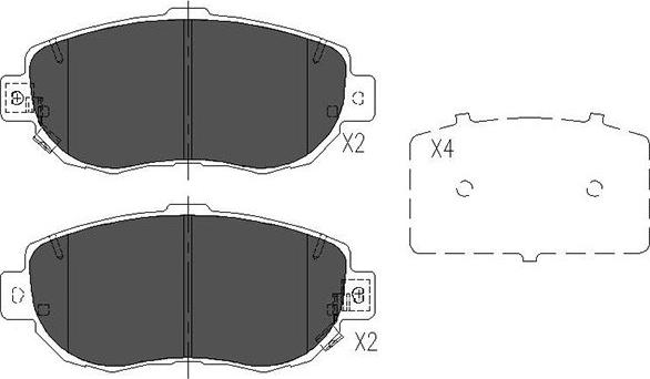 Kavo Parts KBP-9044 - Kit de plaquettes de frein, frein à disque cwaw.fr