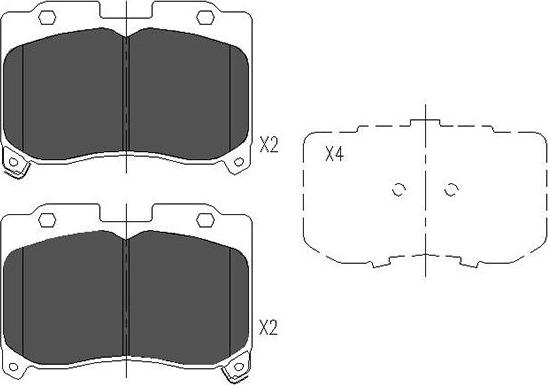 Kavo Parts KBP-9045 - Kit de plaquettes de frein, frein à disque cwaw.fr