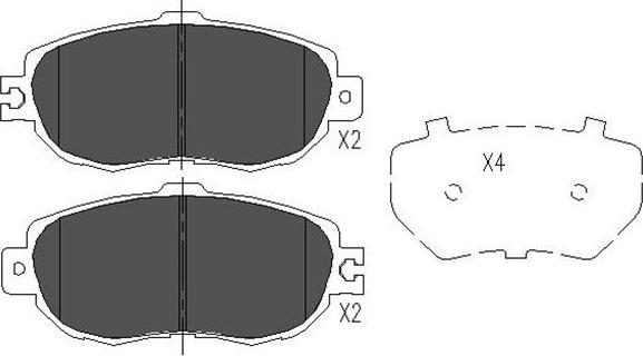 Kavo Parts KBP-9046 - Kit de plaquettes de frein, frein à disque cwaw.fr