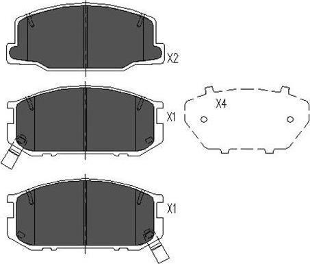 Kavo Parts KBP-9041 - Kit de plaquettes de frein, frein à disque cwaw.fr