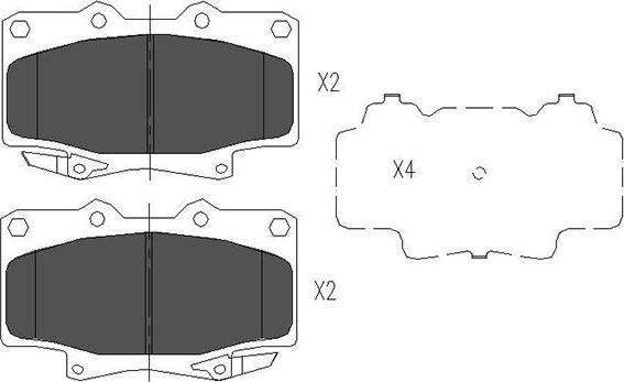 Kavo Parts KBP-9043 - Kit de plaquettes de frein, frein à disque cwaw.fr