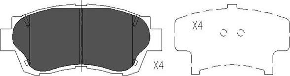 Kavo Parts KBP-9042 - Kit de plaquettes de frein, frein à disque cwaw.fr