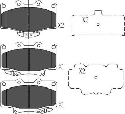 Kavo Parts KBP-9047 - Kit de plaquettes de frein, frein à disque cwaw.fr