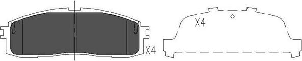 Kavo Parts KBP-9056 - Kit de plaquettes de frein, frein à disque cwaw.fr