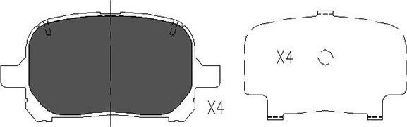 Kavo Parts KBP-9051 - Kit de plaquettes de frein, frein à disque cwaw.fr