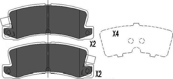 Kavo Parts KBP-9058 - Kit de plaquettes de frein, frein à disque cwaw.fr