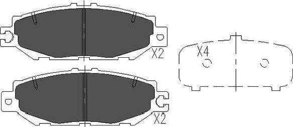 Kavo Parts KBP-9064 - Kit de plaquettes de frein, frein à disque cwaw.fr