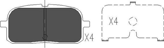 Kavo Parts KBP-9061 - Kit de plaquettes de frein, frein à disque cwaw.fr