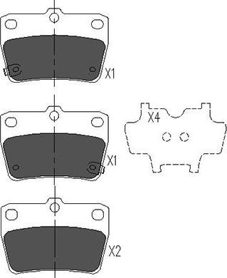 Kavo Parts KBP-9068 - Kit de plaquettes de frein, frein à disque cwaw.fr