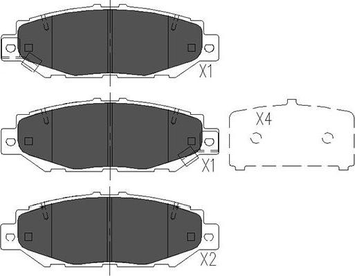 Kavo Parts KBP-9062 - Kit de plaquettes de frein, frein à disque cwaw.fr