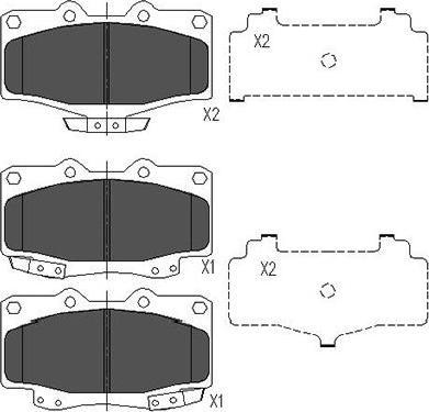 Kavo Parts KBP-9004 - Kit de plaquettes de frein, frein à disque cwaw.fr