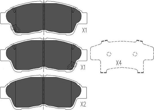 Kavo Parts KBP-9005 - Kit de plaquettes de frein, frein à disque cwaw.fr