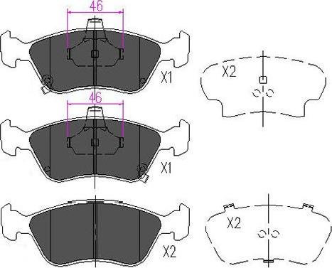 Kavo Parts KBP-9006 - Kit de plaquettes de frein, frein à disque cwaw.fr