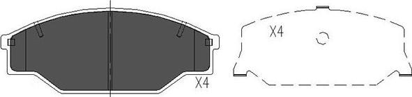 Kavo Parts KBP-9001 - Kit de plaquettes de frein, frein à disque cwaw.fr