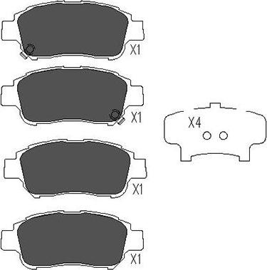 Kavo Parts KBP-9008 - Kit de plaquettes de frein, frein à disque cwaw.fr