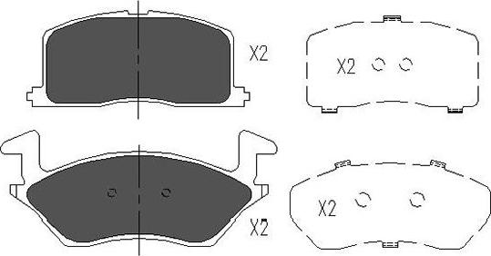 Kavo Parts KBP-9003 - Kit de plaquettes de frein, frein à disque cwaw.fr