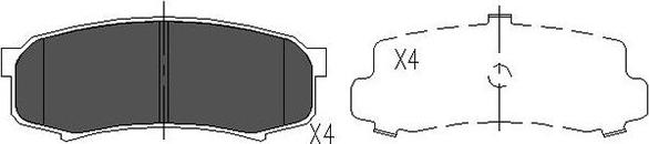 Kavo Parts KBP-9007 - Kit de plaquettes de frein, frein à disque cwaw.fr