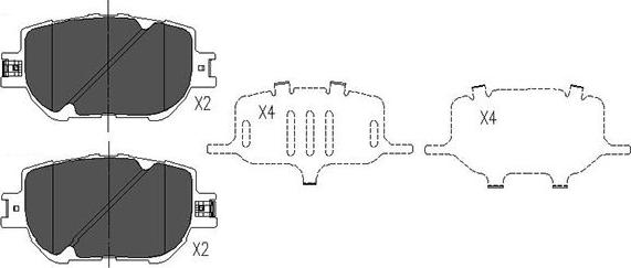 Kavo Parts KBP-9015 - Kit de plaquettes de frein, frein à disque cwaw.fr