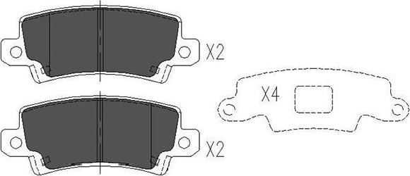 Kavo Parts KBP-9016 - Kit de plaquettes de frein, frein à disque cwaw.fr