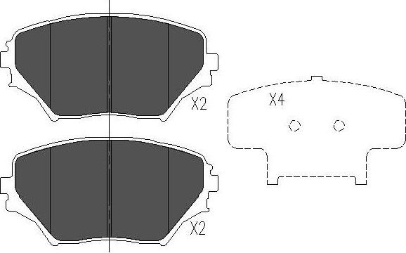 Kavo Parts KBP-9011 - Kit de plaquettes de frein, frein à disque cwaw.fr