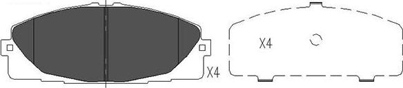 Kavo Parts KBP-9089 - Kit de plaquettes de frein, frein à disque cwaw.fr