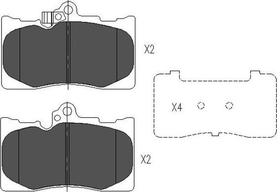 Kavo Parts KBP-9085 - Kit de plaquettes de frein, frein à disque cwaw.fr