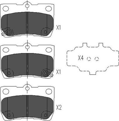 Kavo Parts KBP-9083 - Kit de plaquettes de frein, frein à disque cwaw.fr