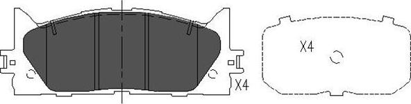 Kavo Parts KBP-9087 - Kit de plaquettes de frein, frein à disque cwaw.fr