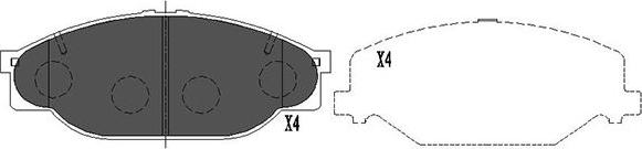 Kavo Parts KBP-9039 - Kit de plaquettes de frein, frein à disque cwaw.fr