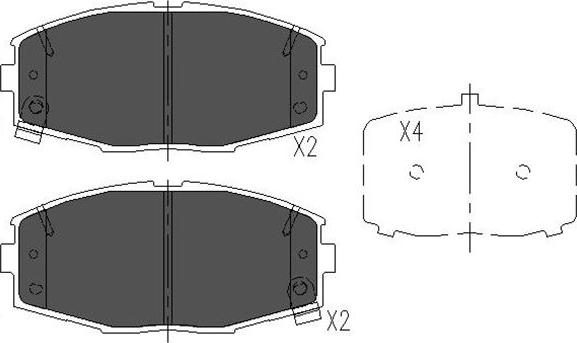 Kavo Parts KBP-9034 - Kit de plaquettes de frein, frein à disque cwaw.fr