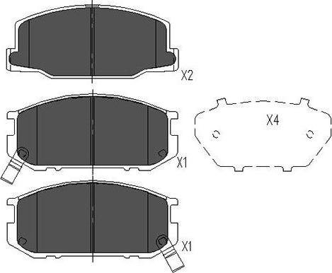 Kavo Parts KBP-9031 - Kit de plaquettes de frein, frein à disque cwaw.fr