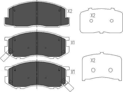 Kavo Parts KBP-9033 - Kit de plaquettes de frein, frein à disque cwaw.fr