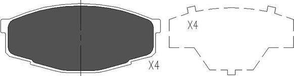 Kavo Parts KBP-9032 - Kit de plaquettes de frein, frein à disque cwaw.fr