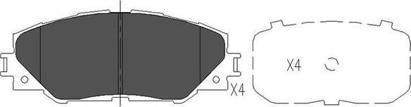 Kavo Parts KBP-9026 - Kit de plaquettes de frein, frein à disque cwaw.fr