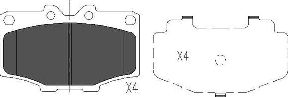 Kavo Parts KBP-9028 - Kit de plaquettes de frein, frein à disque cwaw.fr