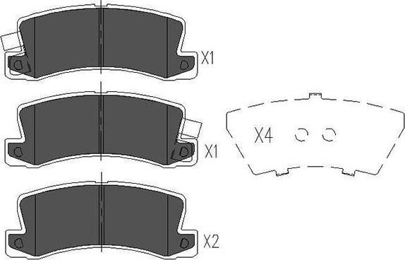 Kavo Parts KBP-9022 - Kit de plaquettes de frein, frein à disque cwaw.fr