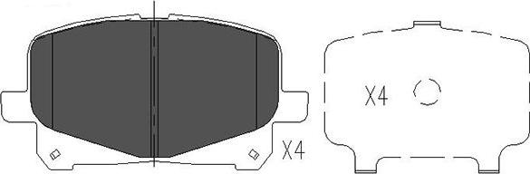 Kavo Parts KBP-9076 - Kit de plaquettes de frein, frein à disque cwaw.fr