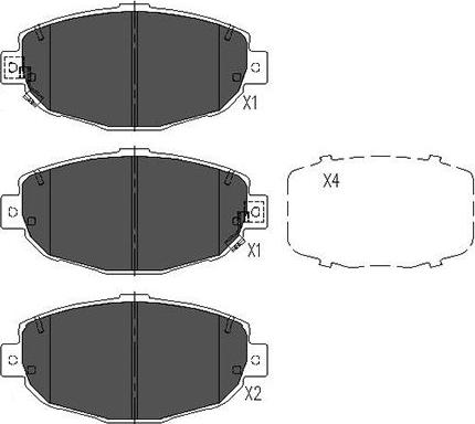 Kavo Parts KBP-9072 - Kit de plaquettes de frein, frein à disque cwaw.fr