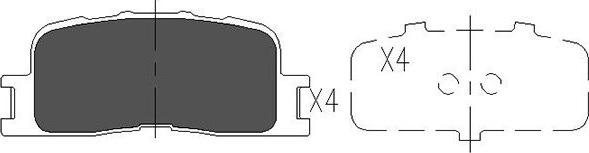 Kavo Parts KBP-9077 - Kit de plaquettes de frein, frein à disque cwaw.fr