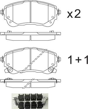 Kavo Parts KBP-9159 - Kit de plaquettes de frein, frein à disque cwaw.fr