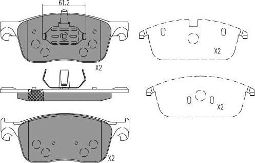 Kavo Parts KBP-9155 - Kit de plaquettes de frein, frein à disque cwaw.fr