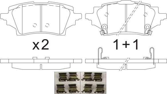 Kavo Parts KBP-9160 - Kit de plaquettes de frein, frein à disque cwaw.fr