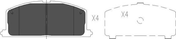 Kavo Parts KBP-9109 - Kit de plaquettes de frein, frein à disque cwaw.fr