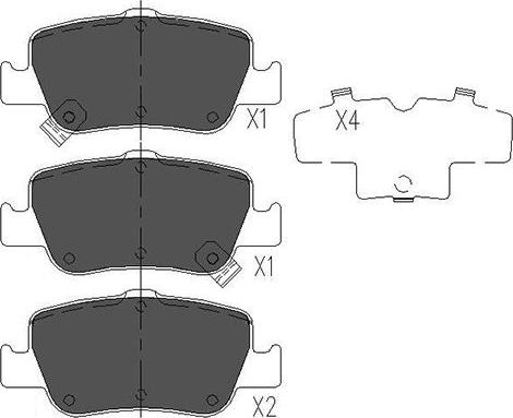 Kavo Parts KBP-9104 - Kit de plaquettes de frein, frein à disque cwaw.fr