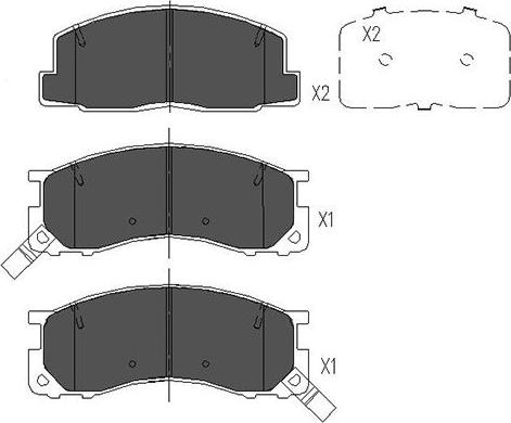 Kavo Parts KBP-9100 - Kit de plaquettes de frein, frein à disque cwaw.fr