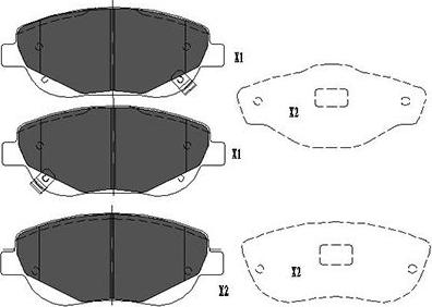 Kavo Parts KBP-9108 - Kit de plaquettes de frein, frein à disque cwaw.fr