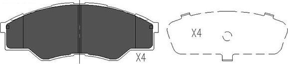 Kavo Parts KBP-9102 - Kit de plaquettes de frein, frein à disque cwaw.fr