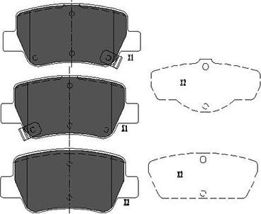 Kavo Parts KBP-9107 - Kit de plaquettes de frein, frein à disque cwaw.fr